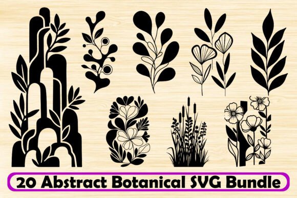 20 Abstract Botanical Graphics for Modern Illustrations