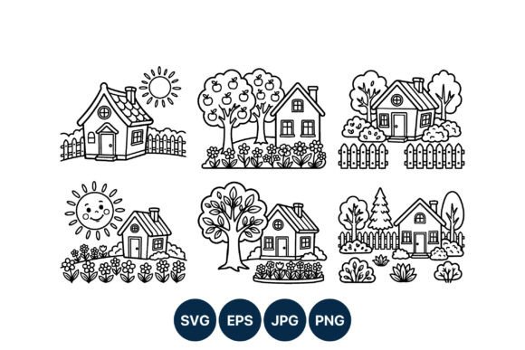 Cute House Vector Art: Graphics & Illustrations
