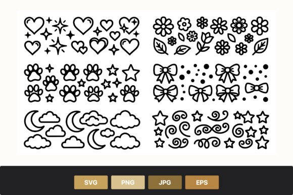 Cute Line Art Graphics & Illustrations Review