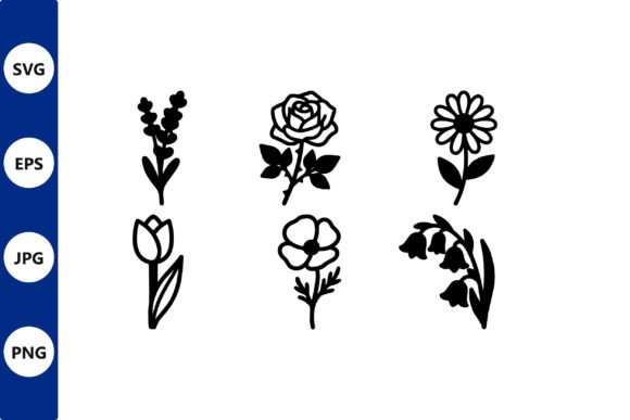 Flower Silhouette in Vector: Premium Graphics & Illustrations
