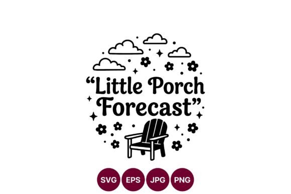 Little Porch Forecast: Black & White Graphics and Illustrations