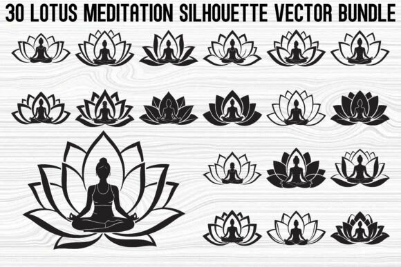 Lotus Meditation Bundle: Graphics & Illustrations