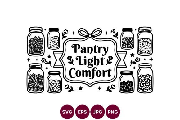 Pantry Comfort Line Art: Graphics & Illustrations