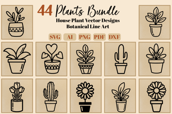 Plants Bundle SVG: Graphics for Editorial Use