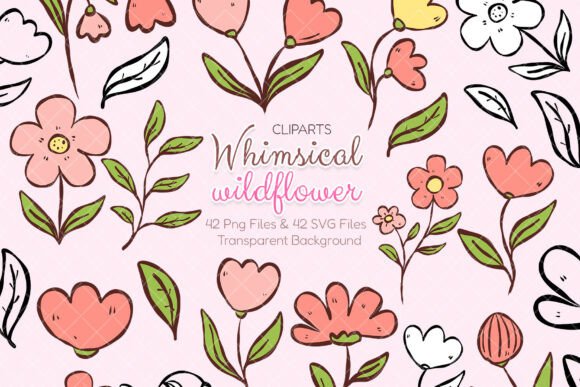 Whimsical Wildflower Clipart SVG